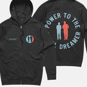 Twenty One Pilots official hoodie, VESSEL POWER TO THE LOCAL DREAMER ZIP UP